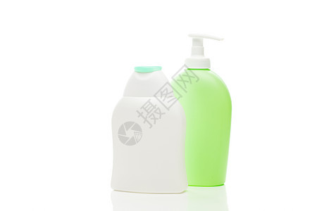 白色隔离的化妆品容器管子肥皂身体药品温泉美化皮肤科洗发水液体商品图片