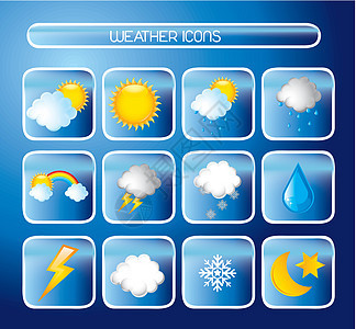 天气图标季节图标集风暴晴天雪花气候雷雨气象天空下雨图片