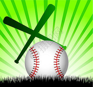 棒球联盟接缝绿色竞赛插图锻炼游戏垒球闲暇蝙蝠图片