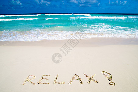 在沙滩上放松假期海岸线冲浪天堂自由热带天空季节海滩幸福图片
