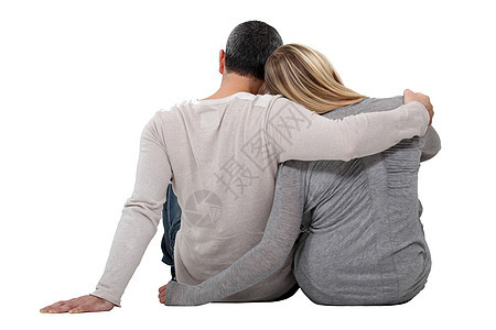 情侣拥抱男人男性白色毛衣职业工作室关爱异性冒充友谊背景图片