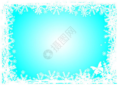 蓝蓝色薄片插图天气白色美丽季节风格水晶星星庆典图片