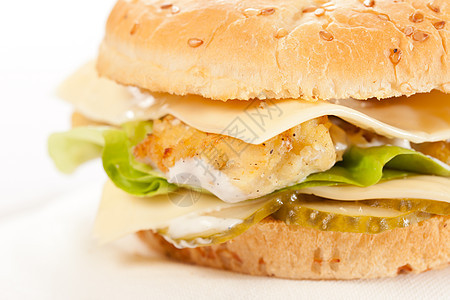 盘子里的芝士汉堡饮食面包芝麻营养野餐美食洋葱食物午餐小吃图片