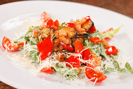 海食沙拉烹饪营养饮食红色章鱼国王宏观小吃食物餐厅图片