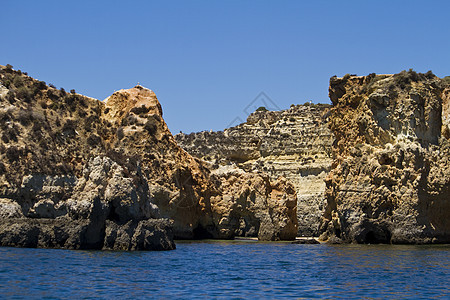 美丽的海岸线海浪海洋海岸悬崖勘探蓝色洞穴侵蚀边缘岩石图片