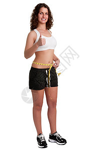 饮食时间数字肚子肥胖损失重量减肥臀部厘米营养磁带图片