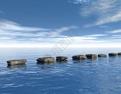 石头路径小路天空海洋插图进步卵石脚步岩石图片