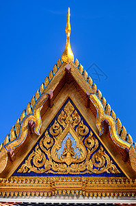 泰国寺庙屋顶上的伊索塞图片