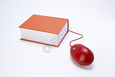 因特网书籍商业红色物体互联网电脑用品隐喻鼠标背景符号图片