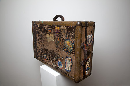 带有标签的旧手提箱对象设备背景物体家居行李用品旅行图片