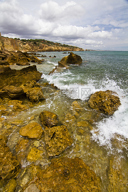 阿尔布费拉 阿尔加尔夫海岸地平线海岸线海滩旅行海洋天空支撑岩石悬崖图片