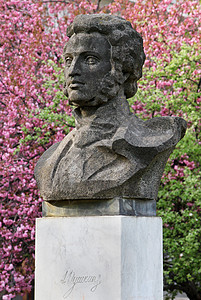普希金的纪念碑雕塑城市作家艺术诗人地标背景图片