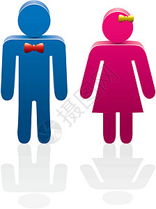 男人和女人的矢量符号图片
