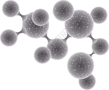 矢量抽象分子或微生物本底科学技术生活白色插图灰色教育宏观显微镜医疗图片