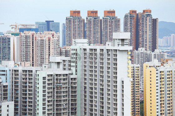 香港的公寓区财产市中心住房民众住宅窗户房子城市建筑学衣服图片