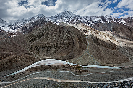 印度喜马拉雅山观山脉风景背景图片