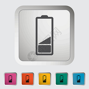 给电池充电单个图标累加器艺术圆柱电子产品活力图表收费化学品绘画碱性图片