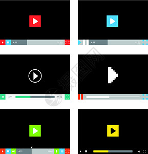 媒体播放器时间屏幕音乐黑色玩家管子电视电影技术界面图片