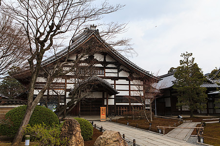 日本小鼯鼠高台寺庙地标遗产建筑旅行风景季节池塘树叶花园禅师背景