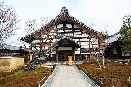 高台寺庙遗产建筑花园地标池塘旅行季节树叶禅师风景图片