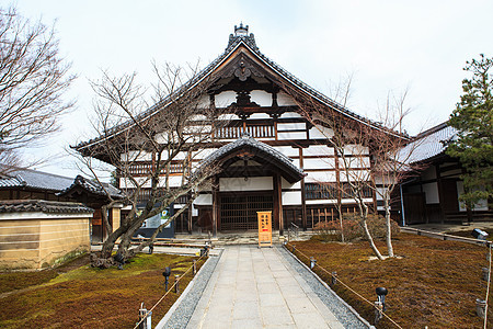 高台寺庙遗产建筑花园地标池塘旅行季节树叶禅师风景背景图片