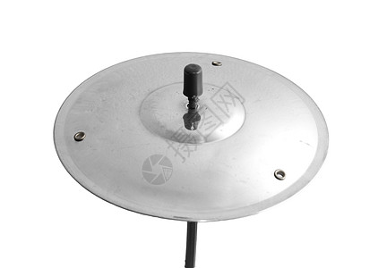 白色背景上的圆鼓的圆盘岩石娱乐踏板底鼓低音塑料成套金属流行音乐圈套图片
