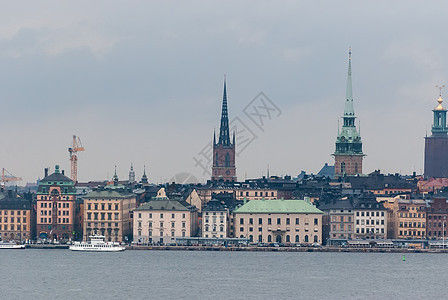 斯德哥尔摩的旧城景色地平线风景旅游教会港口天空市中心大教堂码头地标图片