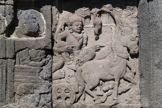 印度尼西亚普兰巴南寺庙的雕刻建筑学故事宗教废墟考古学宽慰上帝装饰品建筑风格图片