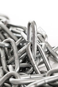 银金属链 背景在背面灰色力量合金枷锁工业白色金属工具安全图片