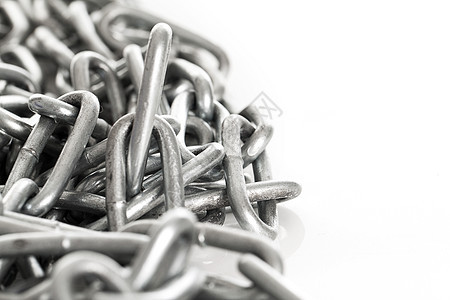 银金属链 背景在背面合金枷锁灰色白色金属工具安全力量工业图片