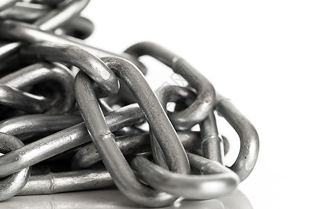 银金属链 背景在背面工具枷锁白色灰色金属合金安全力量工业图片