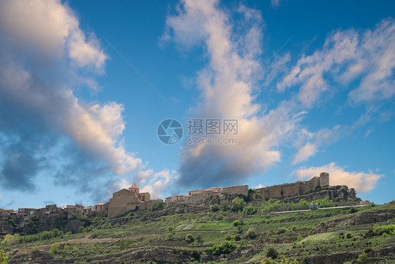 坎塔维贾水平地标据点山顶城堡遗产历史图片