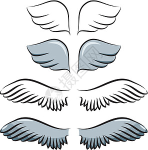 鹰翅膀一套卡通翅膀设计图片