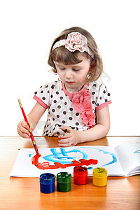 女孩绘图绘画幼儿园工作室桌子教育帆布裙子女性苗圃婴儿图片