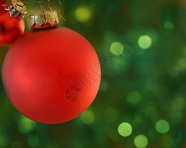 圣诞球蜡烛装饰绿色饰品红色橙子烛光图片