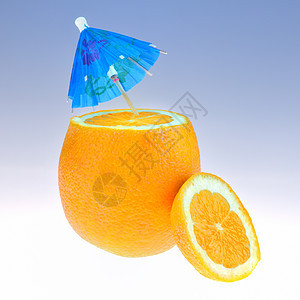 橙橙鸡尾酒橙子蓝色柠檬水果果汁茶点圆形维生素派对热带图片