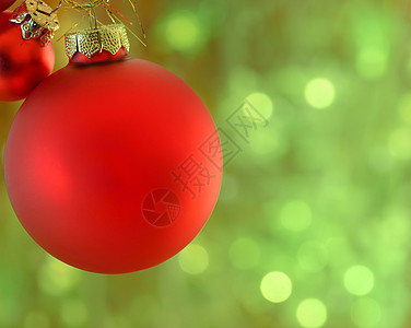 圣诞球橙子烛光蜡烛红色饰品绿色装饰图片
