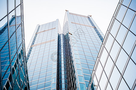 商业建设反射建筑玻璃市中心金融蓝色公司景观城市建筑物图片