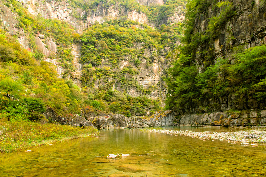 太行山相片水平远足高原石头太行旅行悬崖峡谷树木图片