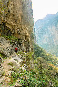太行山远足相片高原峡谷水平岩石石头太行悬崖树木图片