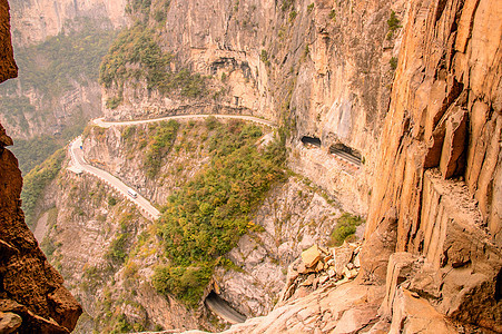 克里夫路水平石头岩石树木太行峡谷洞穴高原相片远足背景图片