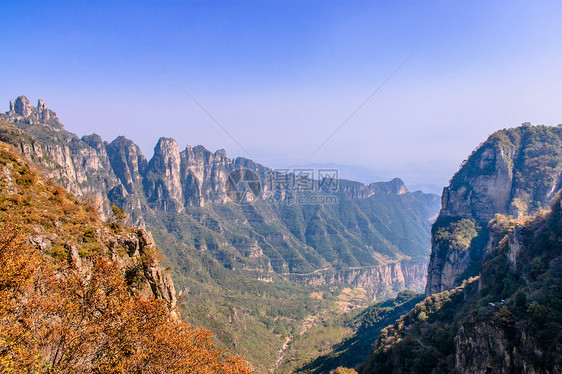 太行山相片天空树木旅行高原蓝色峡谷远足水平太行图片