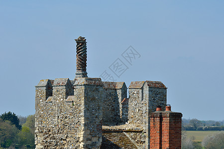 城堡墙上的Chimney图片