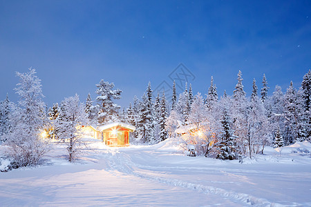 瑞典冬季夜间拉普兰图片