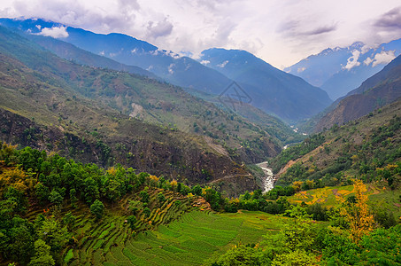 尼泊尔Annapurna地区热带热带地貌山区图片