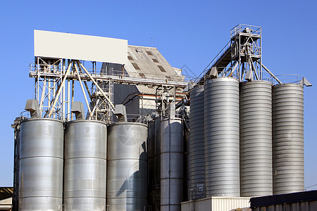 谷物业小麦大麦玉米粮仓贮存农业粮食镀锌向日葵金属图片