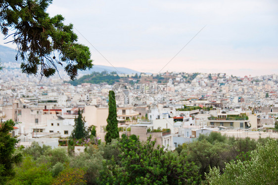 雅典视图爬坡旅行城市街道房屋建筑观光家园全景市中心图片