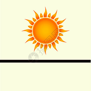 白对白太阳  矢量说明季节日落艺术阳光卡通片微笑耀斑温度辉光天气图片