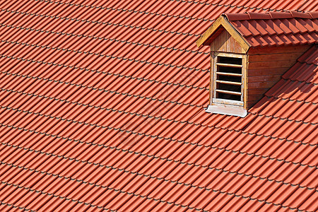 红砖屋顶房子维修大厦红色建筑阁楼装修建筑学背景图片