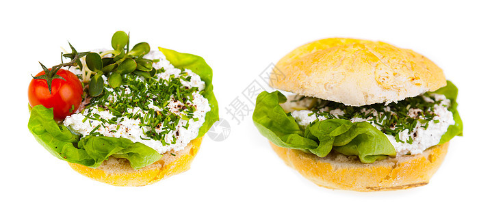 美味又健康的三明治蔬菜午餐食物小吃面包洋葱早餐图片